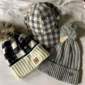 Headwear- hat and two beanies